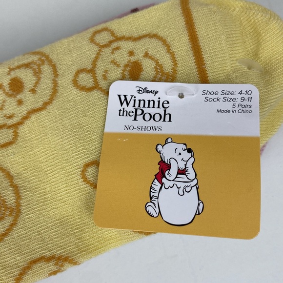 Winnie the Pooh no show socks 5 set, Eeyore Pooh Tigger Piglet & Bees NEW - Picture 7 of 11